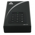 Apricorn Aegis DT 6TB External Portable Hard Drive, USB 3.0, Encrypted, Padlock