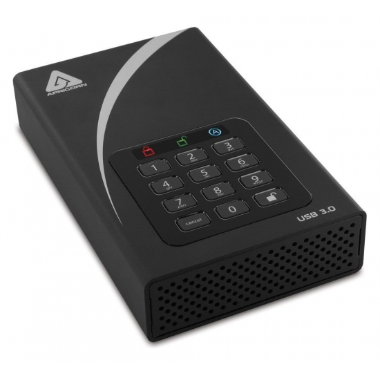 Apricorn Aegis DT 4TB External Portable Hard Drive, USB 3.0, Encrypted, Padlock