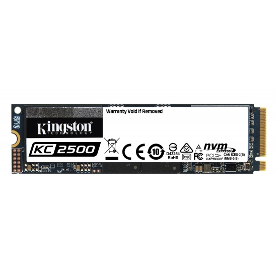 Kingston 500GB KC2500 SSD M.2 (2280), TCG Opal, NVMe, PCIe 3.0 (x4), 3500MB/s R, 2500MB/s W